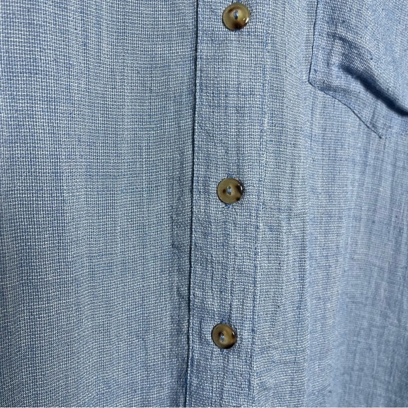 Free People Women That's A Wrap Shirt Small Blue Chambray Lightweight Western - Picture 8 of 10